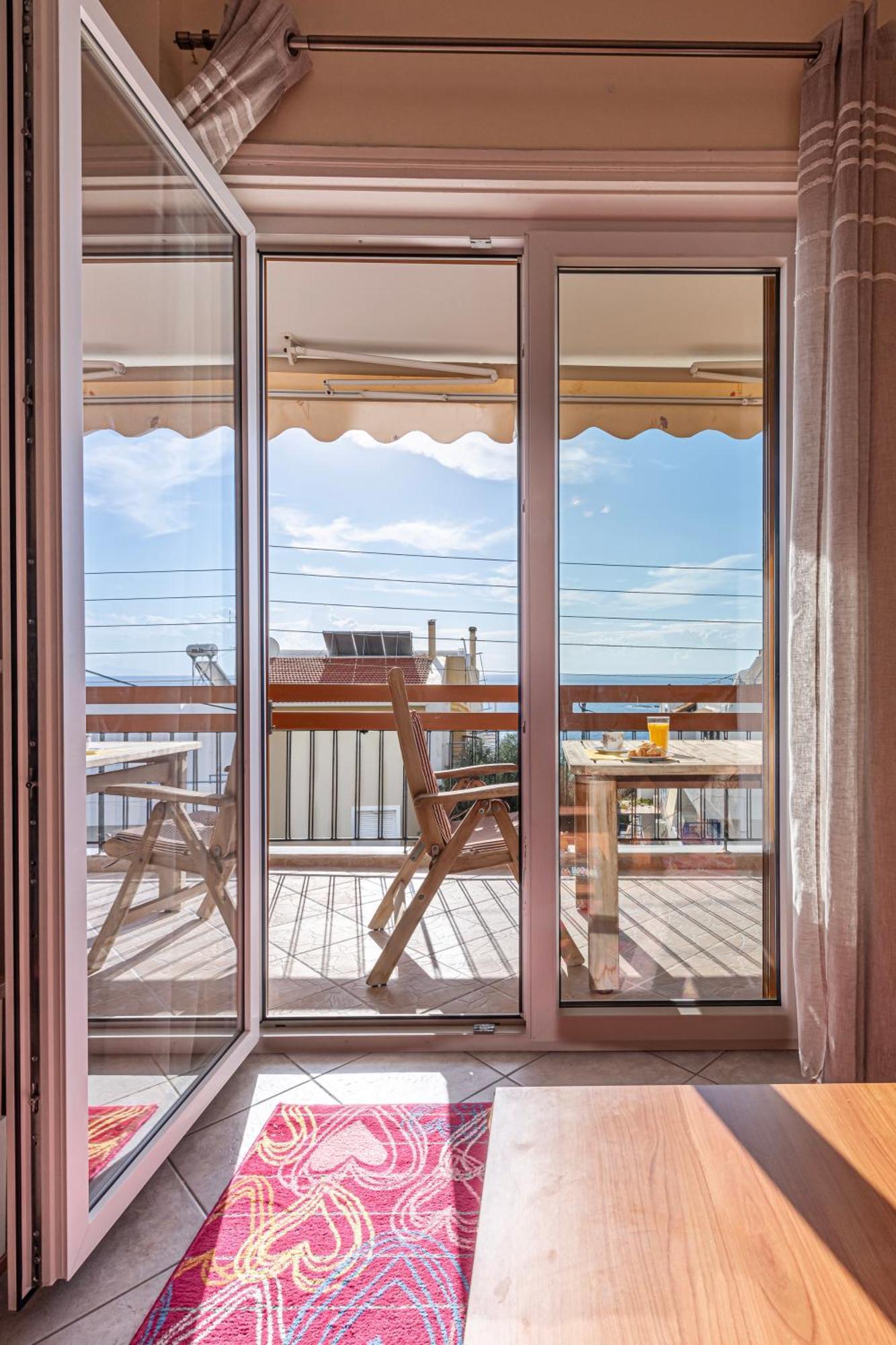 Sea View Apartment 100M From The Beach Saronida Kültér fotó